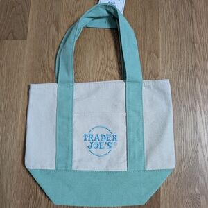 Trader Joe's Mint Green Mini Tote Bag